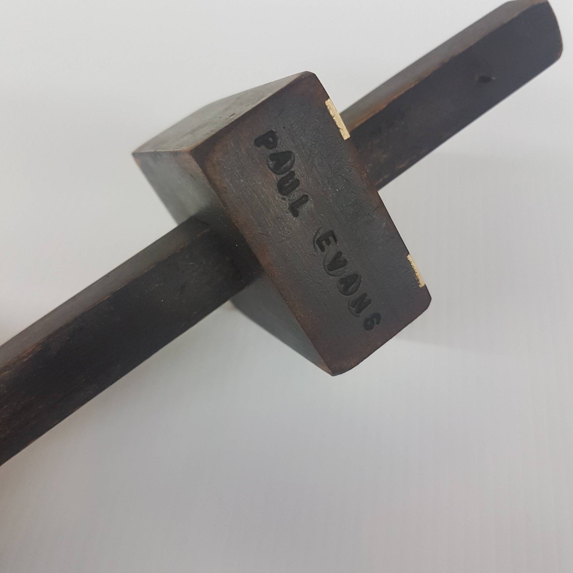 wood and brass carpenters woodworking scribe signed