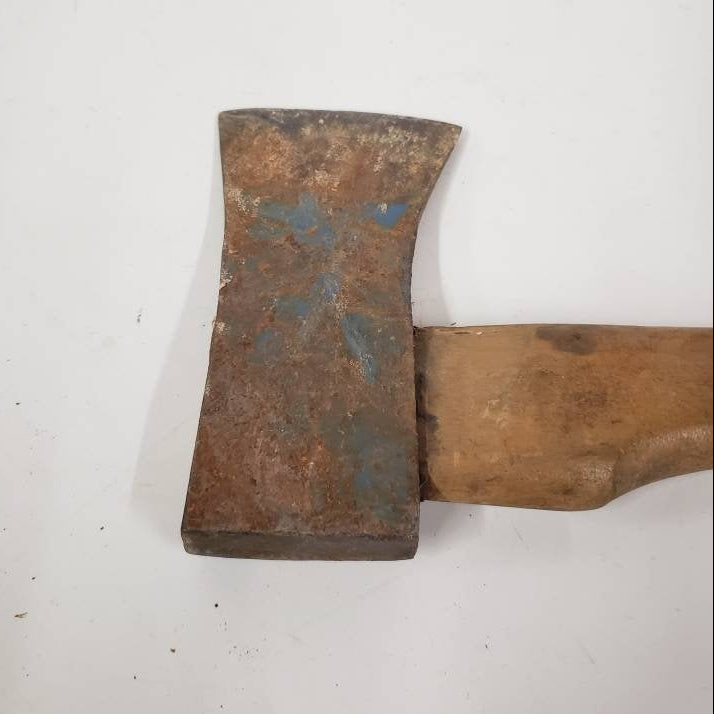 woodcutting axe steel head wooden handle